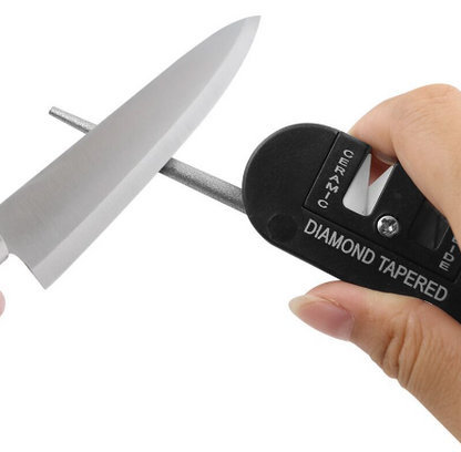 Pocket Knife Sharpener for Camping & Hiking – 3-Stage Portable Tool
